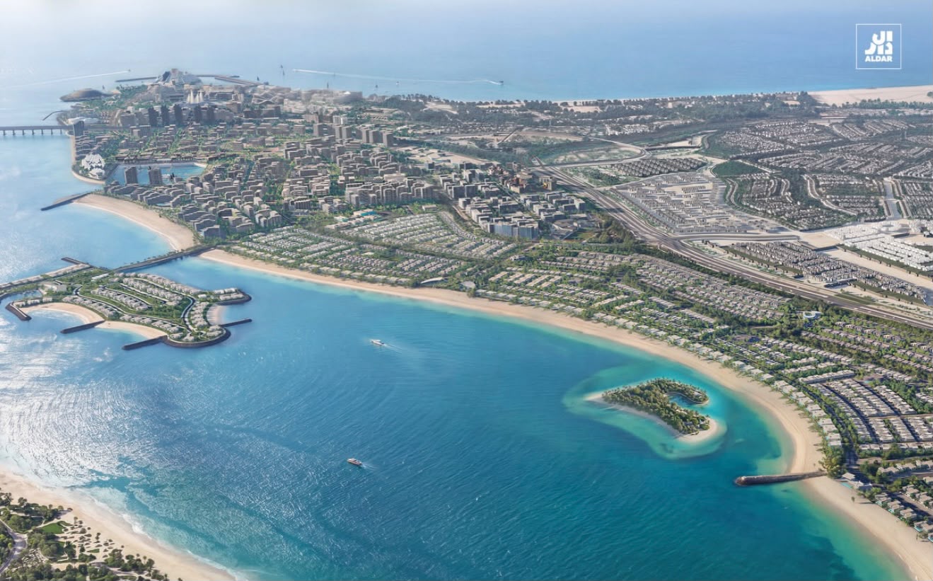 Aerial masterplan view of Marsa Al Saadiyat, Saadiyat Island, Abu Dhabi